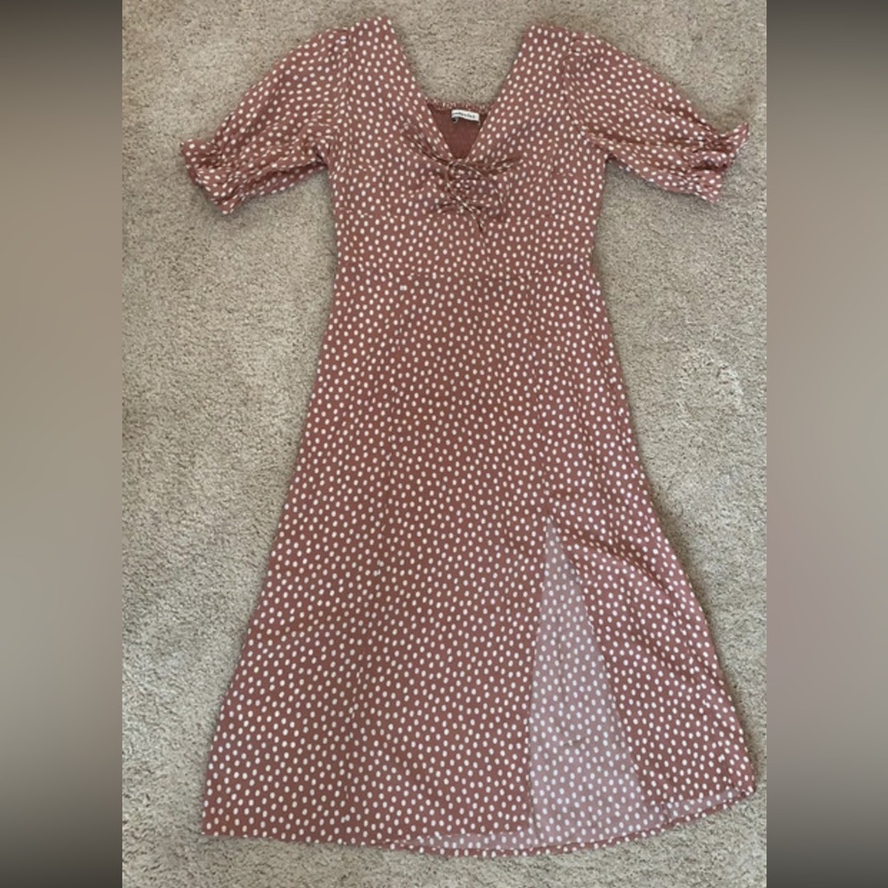 Abercrombie and fitch polka dot midi dress